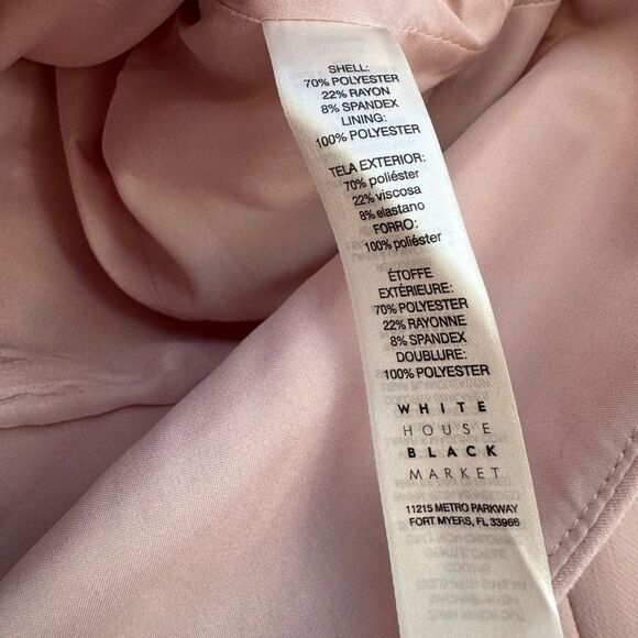 White House Black Market Women's Pink Knit Moto Blazer Jacket Size 12 - Picture 7 of 8